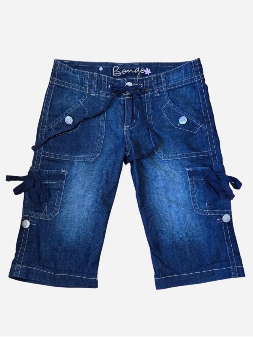BONGO low rise jean cargo shorts